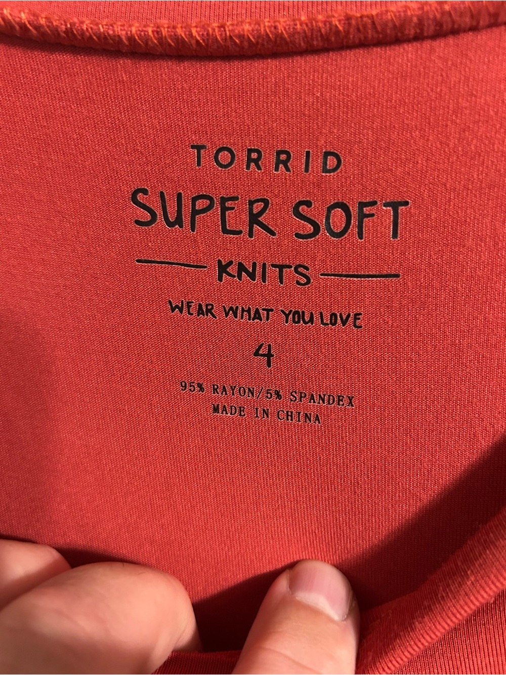 torrid Coral Knit Tee with Super Soft Finish